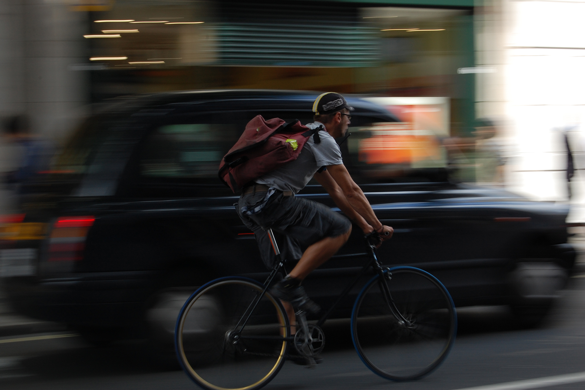 Radfahrer im Straßenverkehr